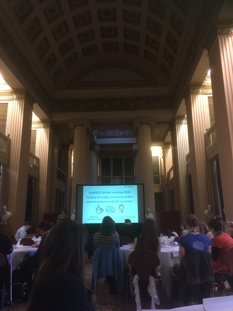 HWU_English's tweet photo. Do love a posh venue #ScotHELD Playfair Library https://t.co/mTTOFfW0YI