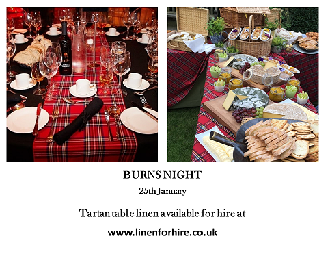 With Burns Night taking place this weekend, we're busy preparing last minute orders for our customers.  Our Black Watch, Royal Stewart and Lindsay tartan table linen, is more popular than ever.  Order before 2pm today to guarantee delivery tomorrow.  #BurnsNight #BurnsNight2020