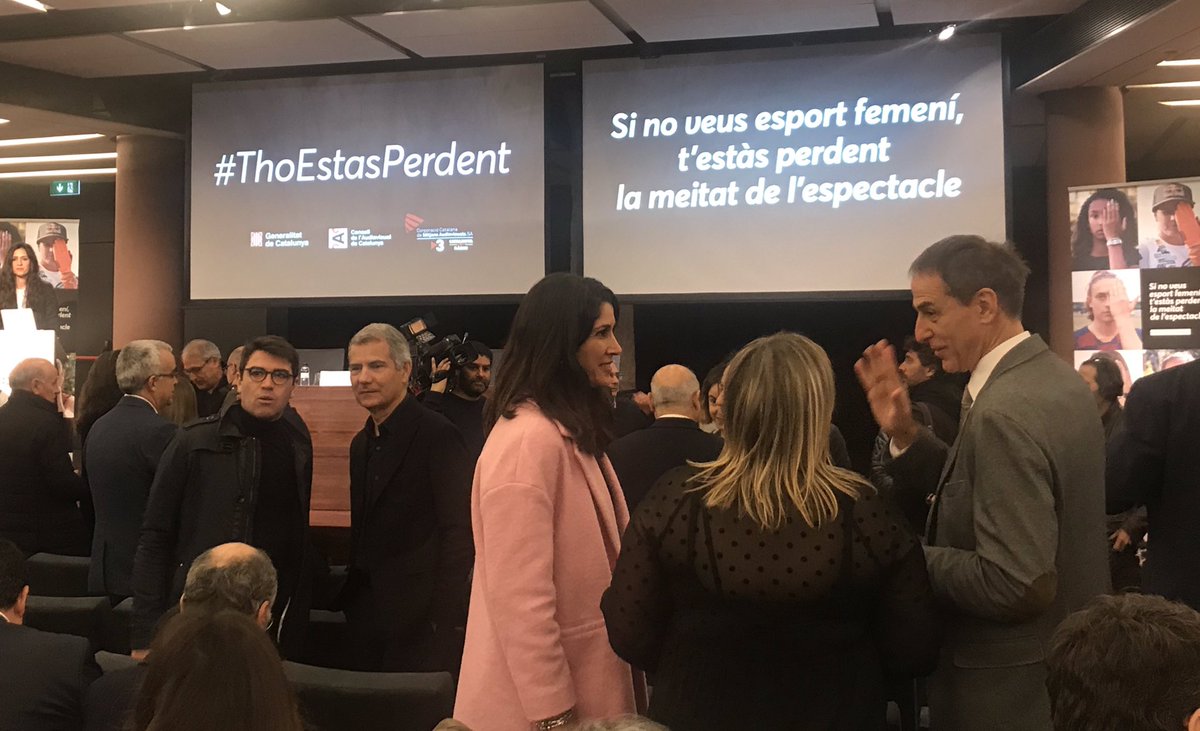 Bonapassa's tweet photo. Assistim a la presentació i inici de la campanya #ThoEstasPerdent amb l’objectiu que els mitjans de comunicació visibilitzin l’esport femení. https://t.co/qgeTtyY6pZ