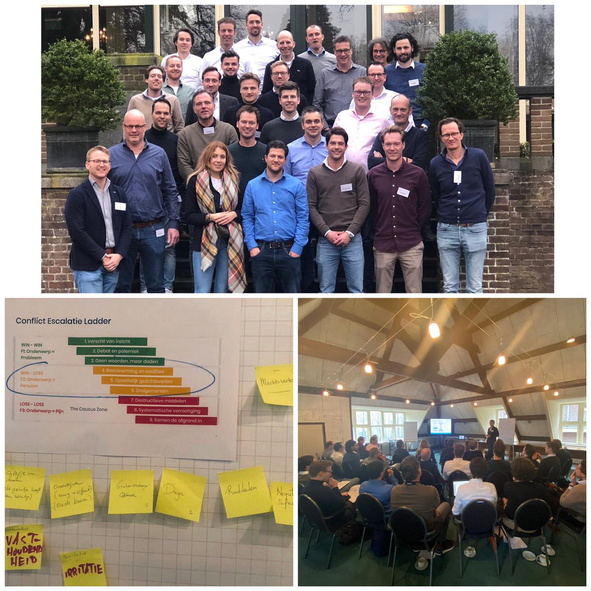 WoningBouwersNL's tweet photo. Vandaag is NVB weer in Almen! Hier trainen we met de studenten van onze NVB-opleiding ‘Projectonwikkeling nieuwe stijl’ de vaardigheden die nodig zijn voor het vak, zoals onderhandelen en persoonlijk leiderschap. #nvbbouw #opleiding #projectontwikkeling https://t.co/0UwkbLN9bT