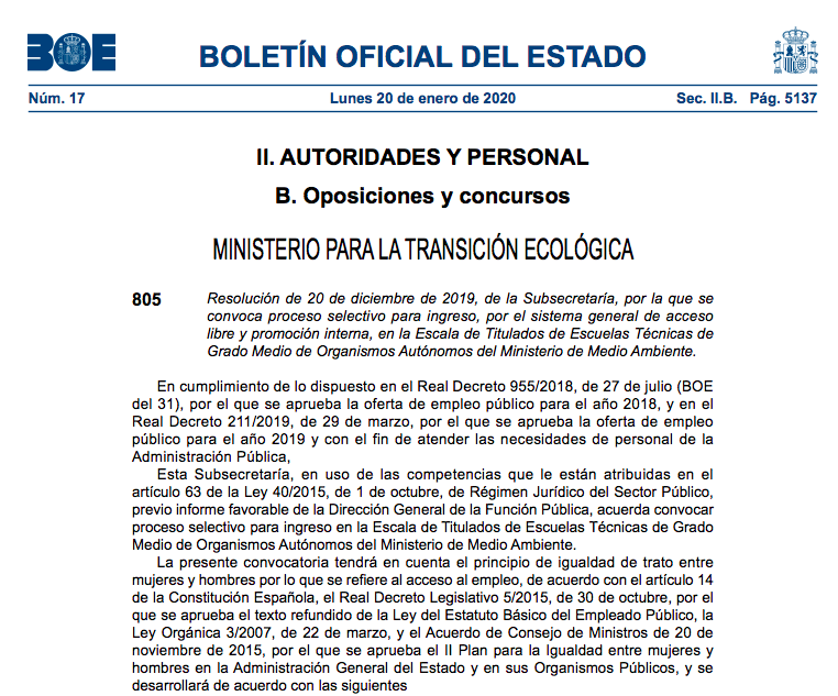 CitopMadrid's tweet photo. En @boegob  se convoca proceso selectivo para ingreso, por el sistema general de acceso libre y promoción interna, en la Escala de Titulados de Escuelas Técnicas de Grado Medio de Organismos Autónomos del Ministerio de Medio Ambiente https://t.co/pSdhlkbdte https://t.co/WfY56wWiJS