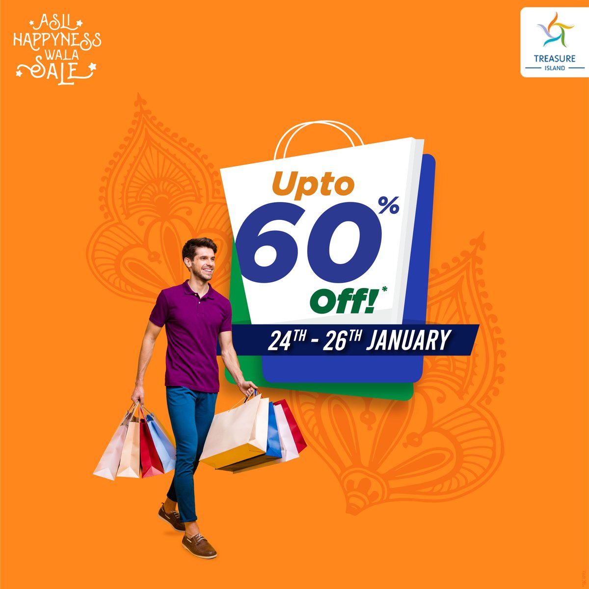 TI_Indore's tweet photo. Get, set, shop! Come over and experience the sale at #TreasureIslandMall. With the #UpTo60% off sale, we’re giving you, you have all the more reason to shop! Join us now at the #AsliHappynessWalaSale! https://t.co/q3JzAHec1X