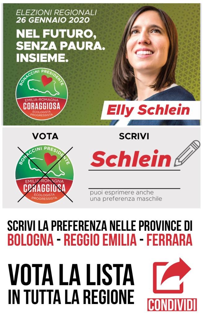 ellyesse's tweet photo. Per votare BARRATE il simbolo di @CoraggiosaEr (il voto va automaticamente anche a BONACCINI) e SCRIVETE SCHLEIN accanto al simbolo. 
Potete votarmi nei collegi di #BOLOGNA, #FERRARA E #REGGIOEMILIA, negli altri BARRATE il simbolo e scegliete i candidati! 
Aiutatemi a diffondere! https://t.co/AWqPEjtEbJ