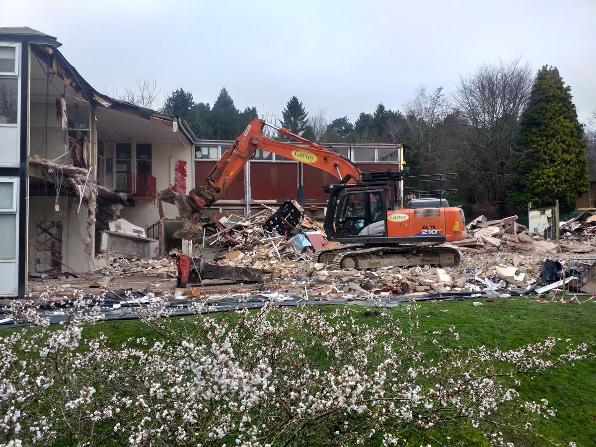 After decades of helping educate generations of students B block is around 50% demolished. I'm sure a sad sight for some #interserve #construction #history <a href="/interserve/">Interserve</a>