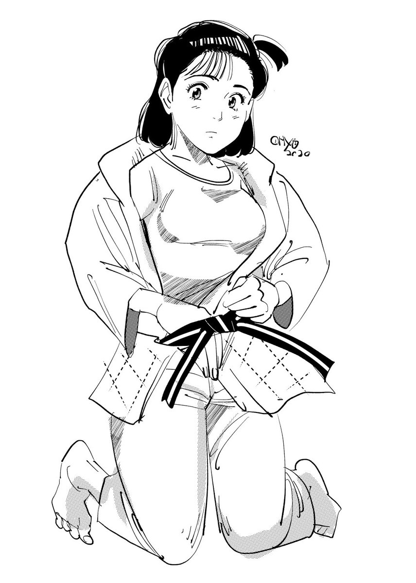 オヨヨ Ohyo Yawara トリビュート 道着を整え直す柔ちゃん