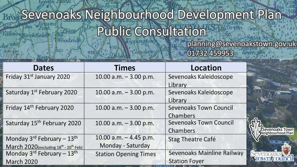 To learn more about the Neighbourhood Development Plan check out the dates below to attend your local consultations...