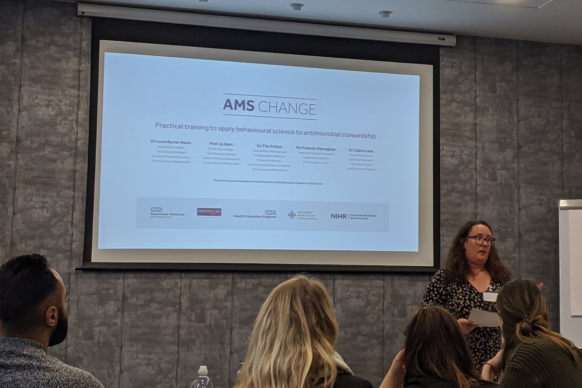 j__smiles's tweet photo. Great start to the day of training in applying behavioural science to antimicrobial stewardship #AMSChange - Looking forward to putting into action at @NorthMcrCO_NHS and passing on training to the wider pharmacy team. https://t.co/tLV4oWJwXp