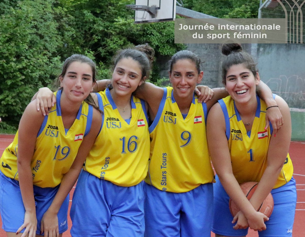 USJLiban's tweet photo. C’est la journée internationale du sport féminin ! L’#USJLiban met toujours les femmes sportives à l'honneur ⛹🏻♀️🏋🏻♀️🤾🏻♀️🤸🏻♂️🏊🏻♀️
#USJsport https://t.co/NqodVkmbBm