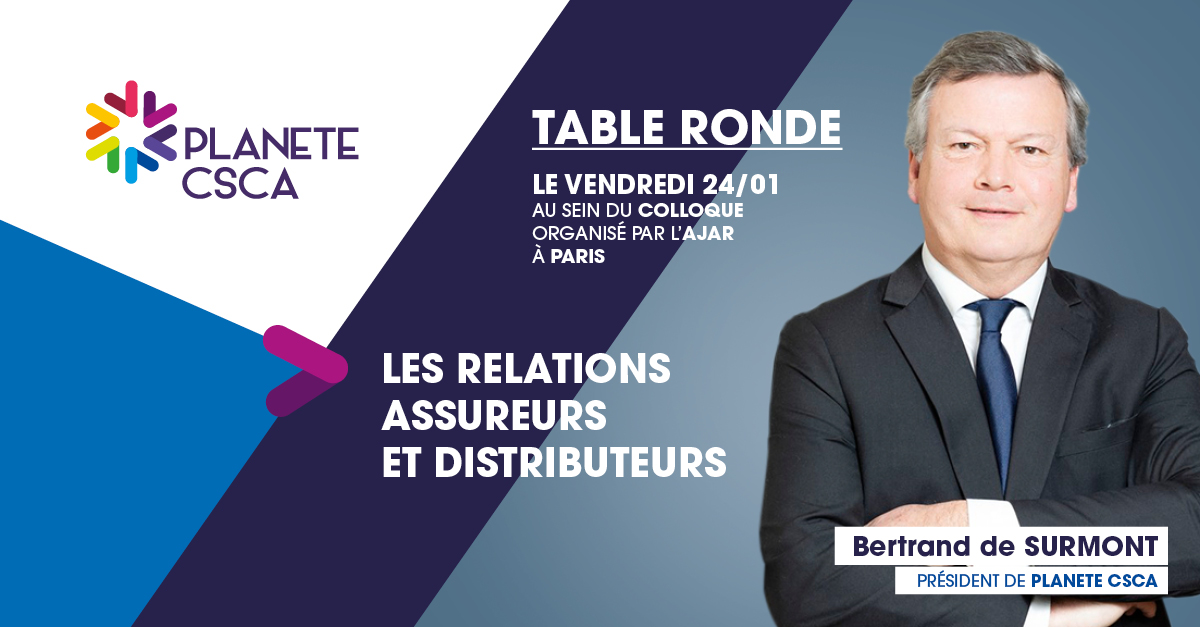 En direct du Colloque AJAR consacré aux nouvelles régulations des intermédiaires d'assurance au Pavillon Dauphine : Bertrand de Surmont participe à la table ronde "les relations assureurs et distributeurs".