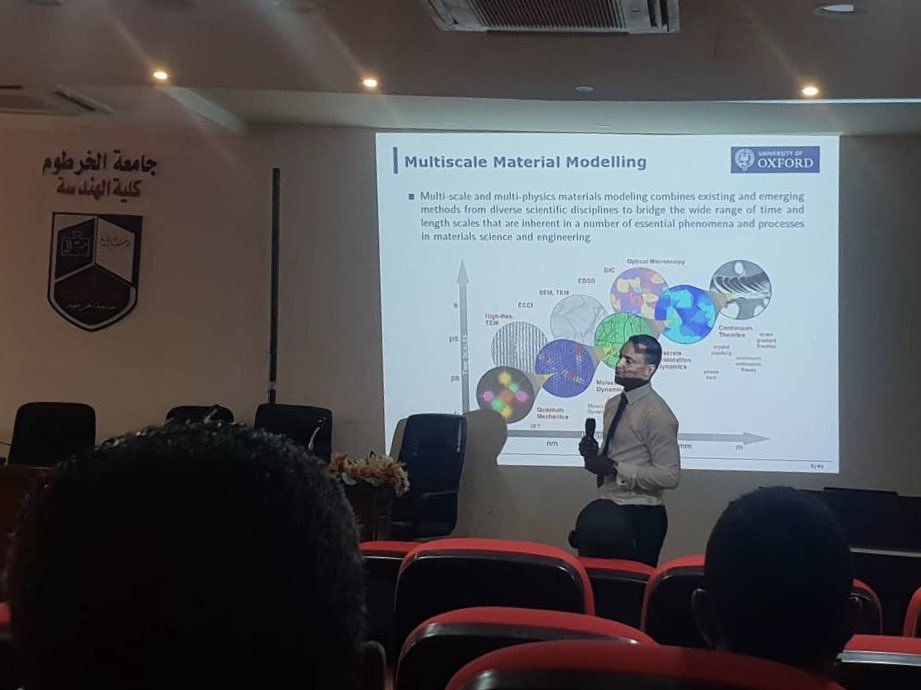 It was my great pleasure to speak in University of Khartoum on the 19th of January about multi scale material modelling. The attendance and engagement during the talk made me believe that Sudan will go forward soon. <a href="/u_of_k/">Khartoum University</a> <a href="/UniofOxford/">University of Oxford</a>