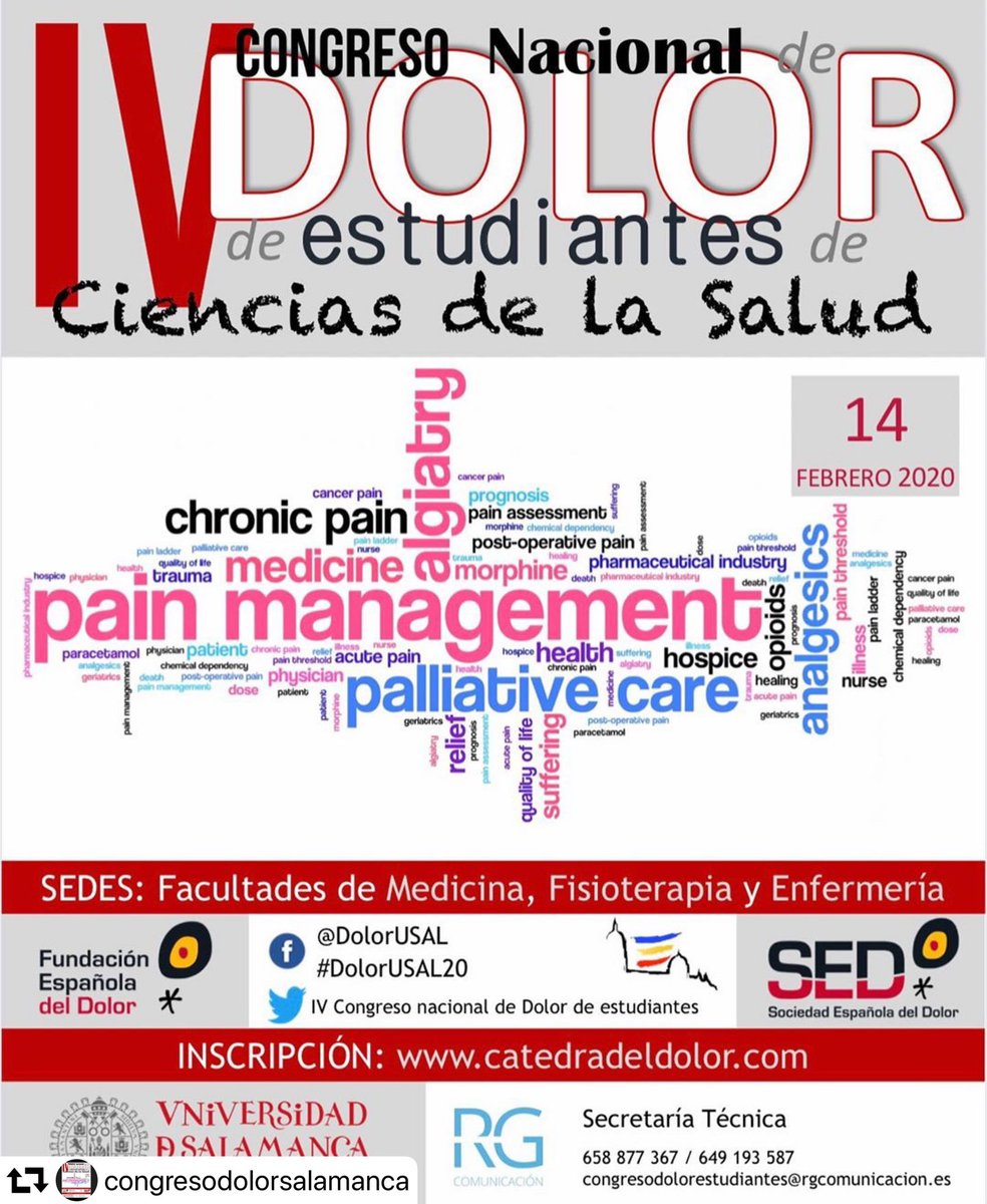 DolorUSAL's tweet photo. ¡No te quedes sin tu plaza en uno de los talleres del Congreso! Solo hay 30 plazas por taller. Tratamiento del Dolor Lumbopélvico, Síndrome de Dolor Miofascial, Tratamiento del Dolor en Odontopediatría... ¡elige el tuyo! https://t.co/HLi4ktaNrs #usal #dolor #Salamanca https://t.co/iHz7aP1gDv