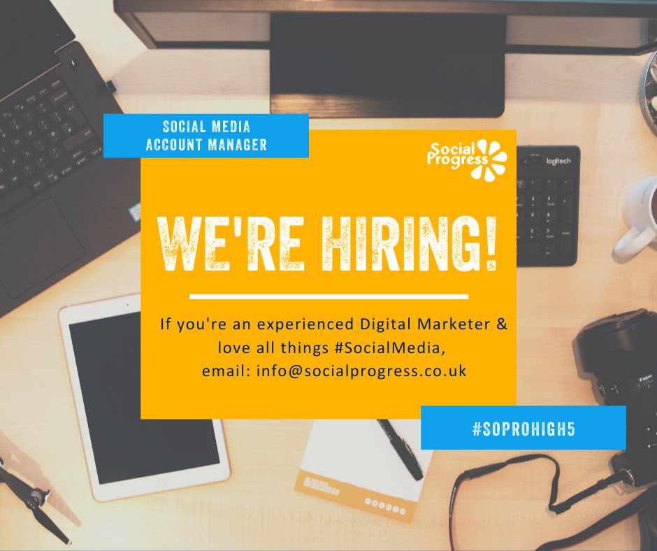 Social Progress (@socialprogress) on Twitter photo ๐ฃCalling all talented #Digital Marketers, #SocialMedia enthusiasts & skilled content creators!
We're recruiting for an experienced person who can create/manage organic & paid posts, build our client base, be a team player and live and breathe our company values! ๐ฃCalling all talented #Digital Marketers, #SocialMedia enthusiasts & skilled content creators!
We're recruiting for an experienced person who can create/manage organic & paid posts, build our client base, be a team player and live and breathe our company values!