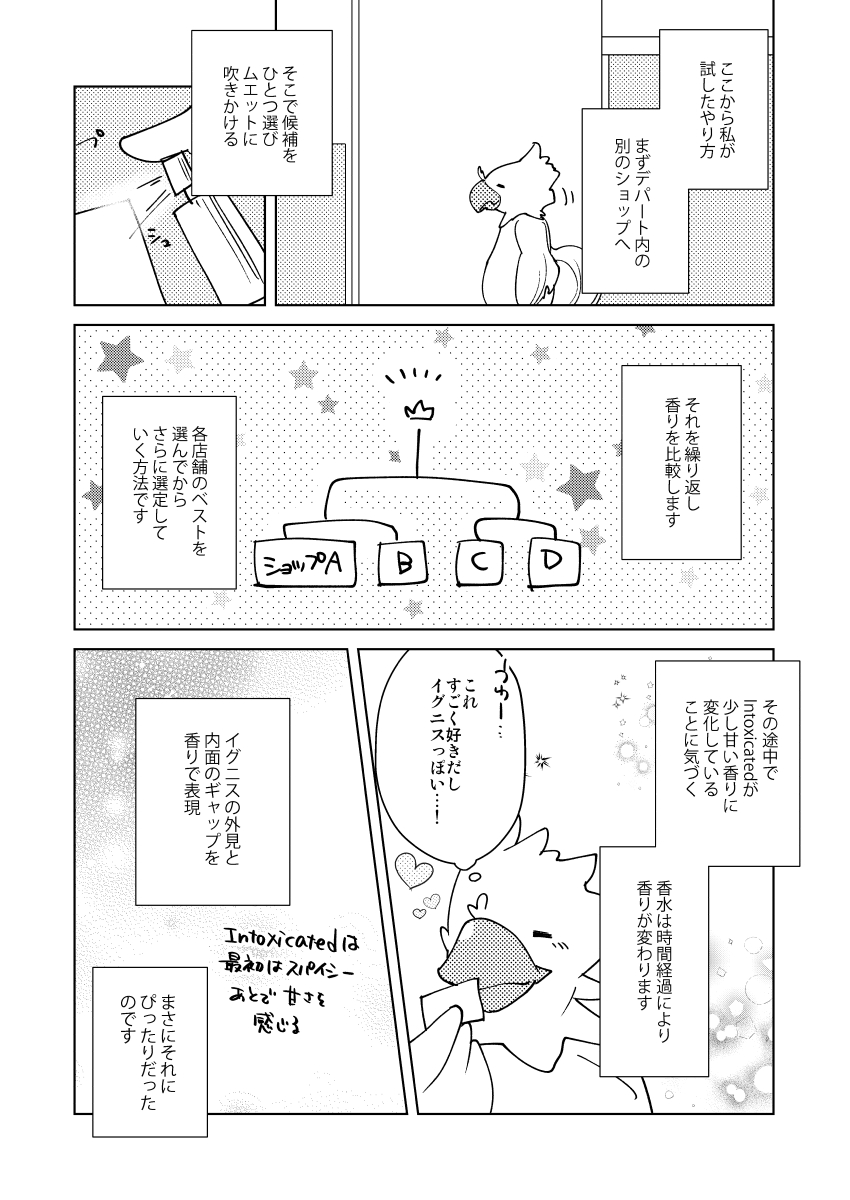 イグニスイメージの香水と出会うまでレポ漫画 1/2 