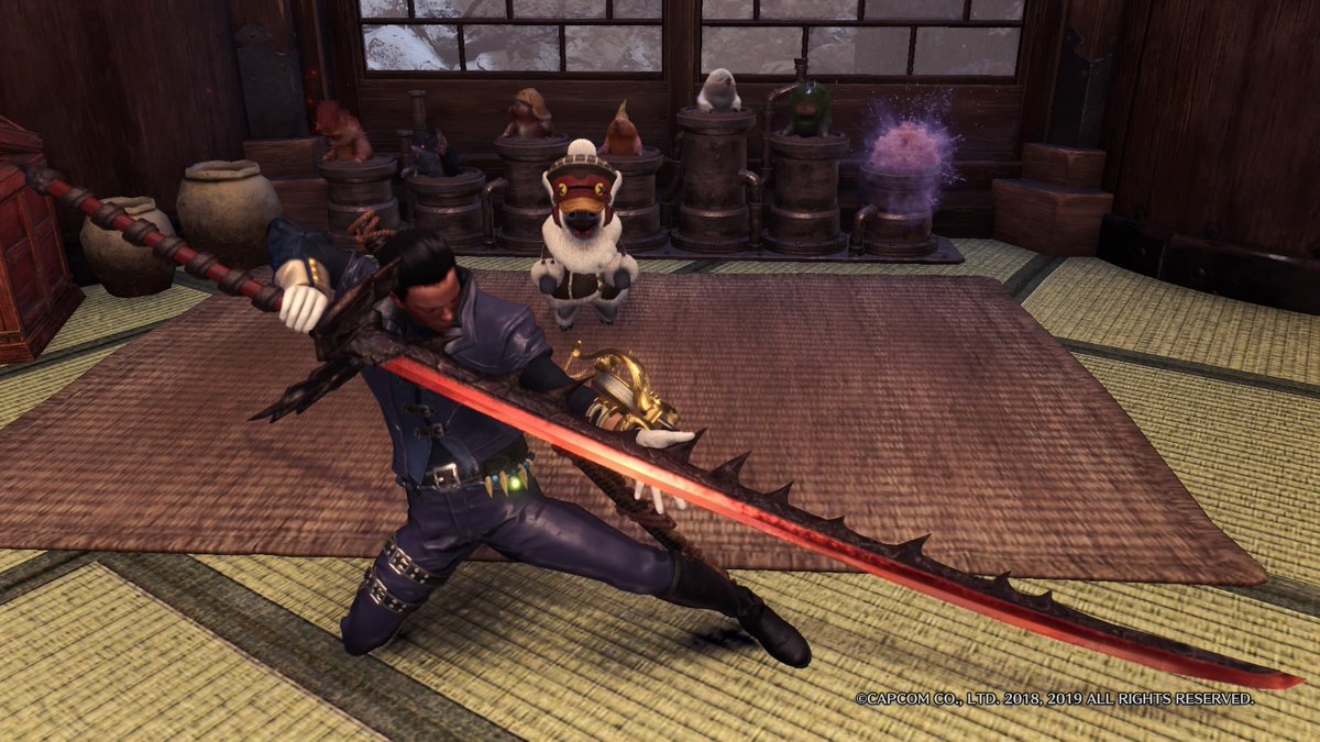 Twitter पर D 04 新 武器構え 有料だけど 武器構えのアクションが 各武器3つ増えた 太刀のアクションの1つが ほぼ 牙突 モンハンワールド アイスボーン