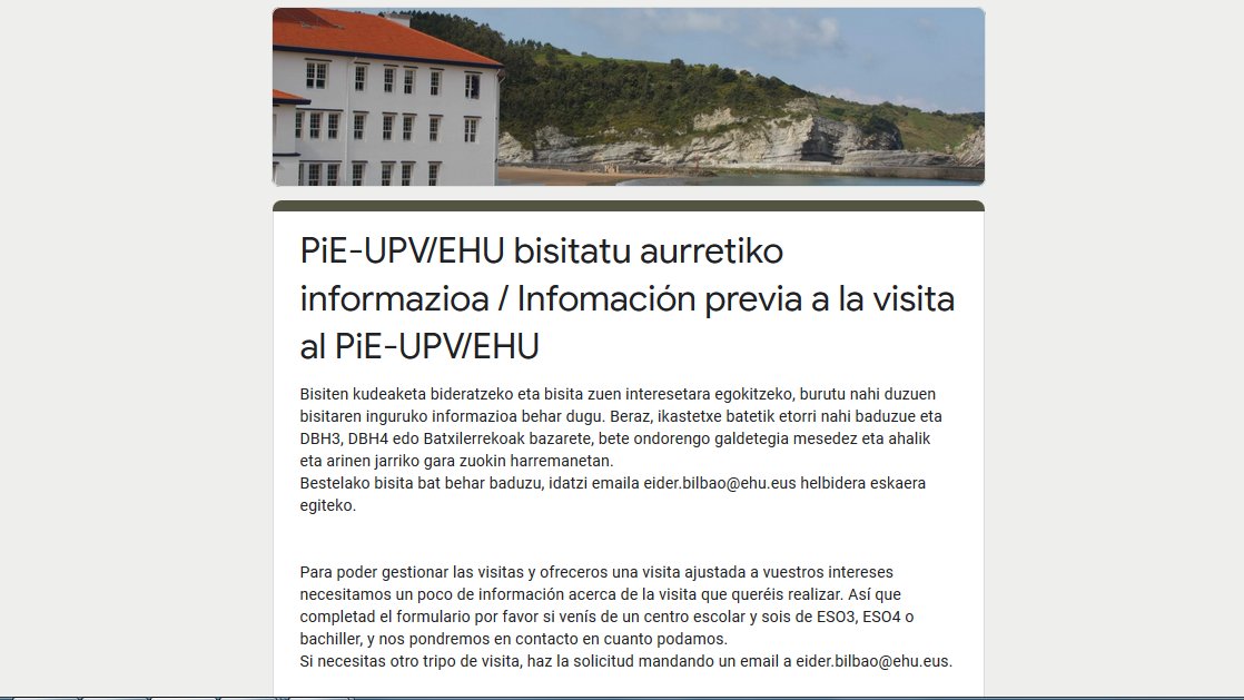 pie_upvehu's tweet photo. #Irakaslea bazara eta zure BHI ikasleekin PiE-@upvehu bisitatu nahi badezu, hurrengo bisitaldiak #Aprila-Maiatza izango da. Erreserbatu zure #bisita gure weborrian! https://t.co/je1NBfLeRI
#zientzia #itsaszientziak #ikerketa https://t.co/9F6fRubhtc