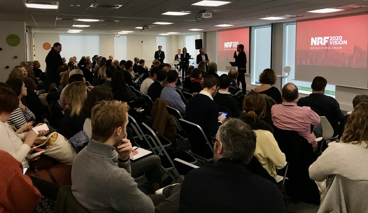 PictimeRetail's tweet photo. C'est à présent sur notre campus du digital de Lille qu'une centaine de nos clients #retail et partenaires se sont réunis ce matin pour assister à la restitution de la #NRF2020Vision. https://t.co/CfrtTPRu5j