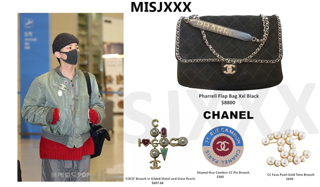 BIGBANG FASHION على X: CHANEL x PHARRELL 2019 XXL Flap Bag ($9,000)  #BIGBANG #GDRAGON #CHANEL  / X