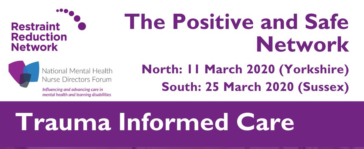 theRRNetwork's tweet photo. Save the date!

The next Positive and Safe Network events will be held on March 11 (Yorkshire) and March 25 (Sussex), focusing on the topic of Trauma Informed Care. More details to follow shortly!

Find out more about the Network here: https://t.co/NvEvnosaGz https://t.co/qF6CdltdWw