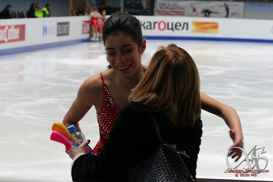 absoluteskating's tweet photo. #EuroFigure #ValentinaMATOS was the very first of the 37 ladies to skate her short program. She was very pleased with her program, and sits in second place now, after the first 5. Let's hope we'll see her again tomorrow! https://t.co/iT5kj4vp6q
