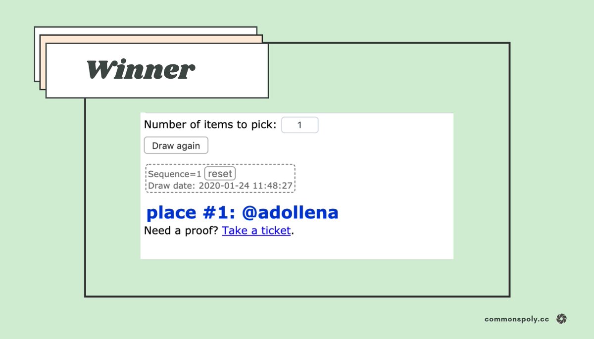 commonspoly's tweet photo. And the winner is @adollena😊congrats! https://t.co/m1ptN0Od88