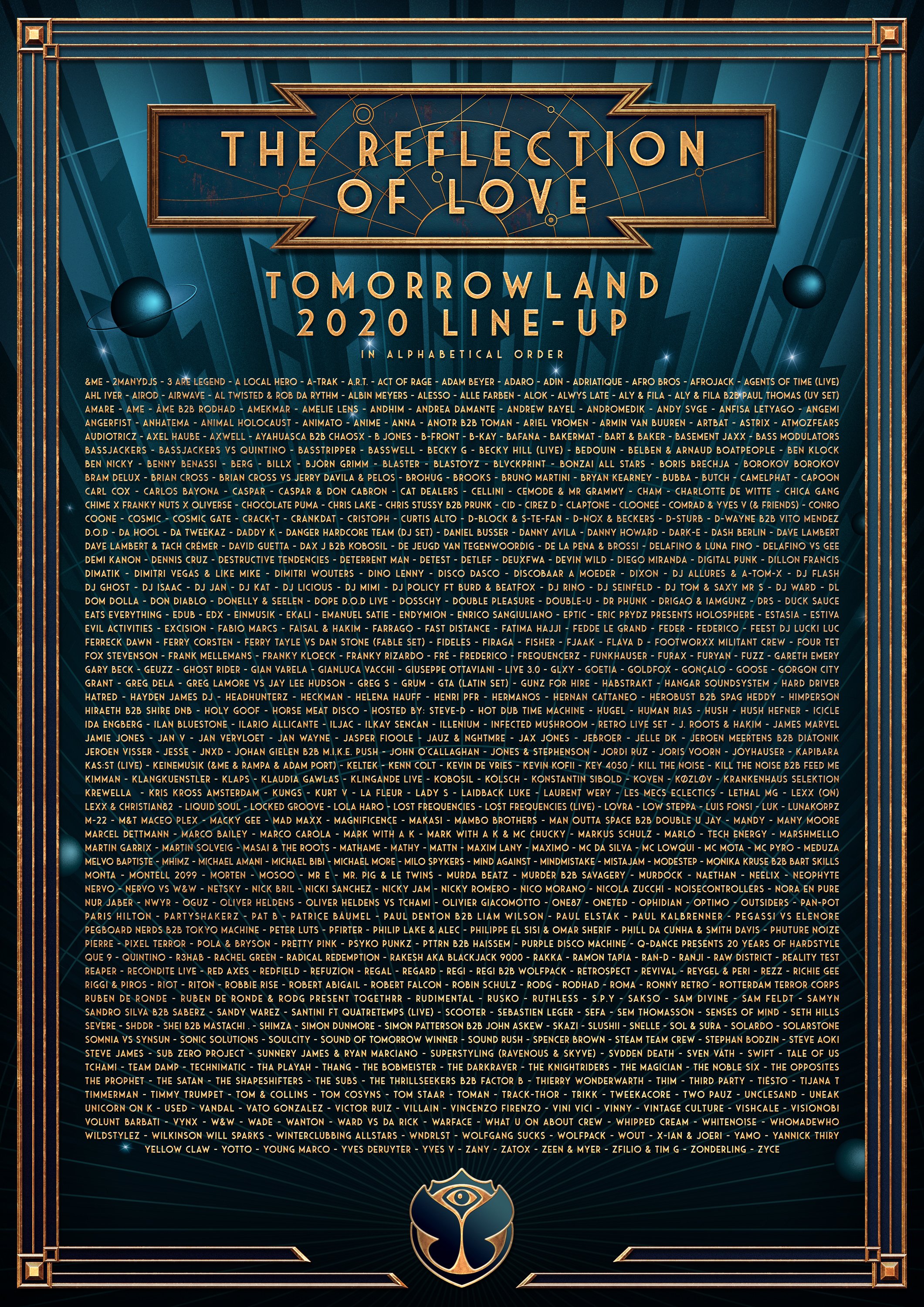 Tomorrowland lineup 2020