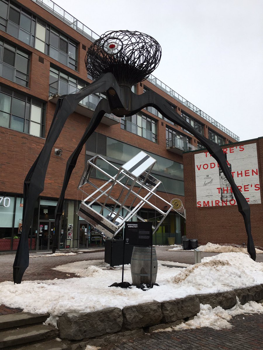 kerry_truman's tweet image. before the taxi arrived to take us to the airport we had chance to head down to the historic distillery area of #Toronto.. lots to see in the short time we had and plenty of #DesignTO lighting sculptures around the place.. #culture @tolightfest