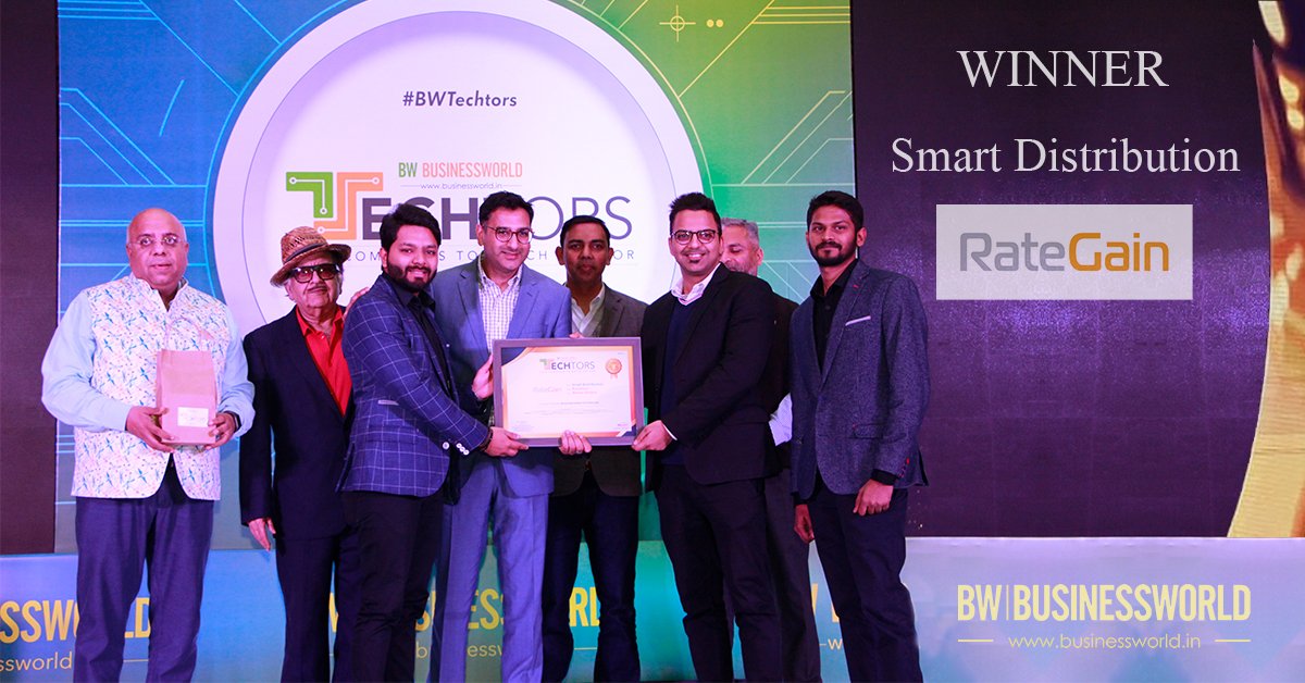 RateGain's tweet photo. Our vision for creating disruptive products for the #hospitality industry got recognized at the #BWtechtors where our latest innovation in distribution space #SmartDistribution got awarded for being a next-gen disruptive product.
@BWBusinessworld
#techtors #BWtechtors2020 #Delhi https://t.co/RBI0v1HDdz