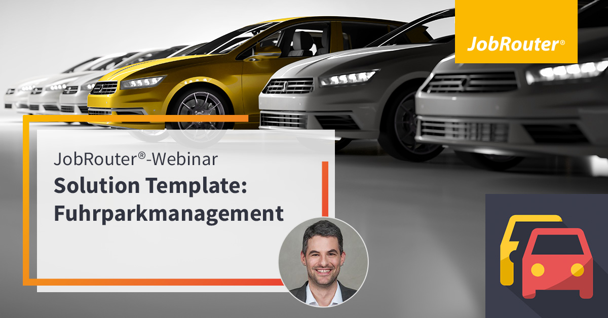 jobrouter's tweet photo. Ab jetzt verfügbar! 😄
Das neue Solution Template #FuhrparkManagement 🚕 hilft Ihnen, Prozesse von der Fahrzeugbestellung bis hin zur -abmeldung zu organisieren. 
Mehr dazu in dem Webinar 💡 am 29.01.2020 um 15:00 Uhr👉https://t.co/QgHnA8xVp4 https://t.co/3GYC05wO0S