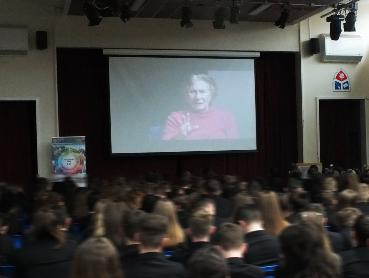 cottesloeschool's tweet photo. Holocaust survivor Susan Pollack MBE shared her testimony today in a webcast organised by @HolocaustUK to mark Holocaust Memorial Day. Students were captivated by Susan's incredibly moving story.
#SusanPollack #HMD2020 https://t.co/5PzbTKixWx