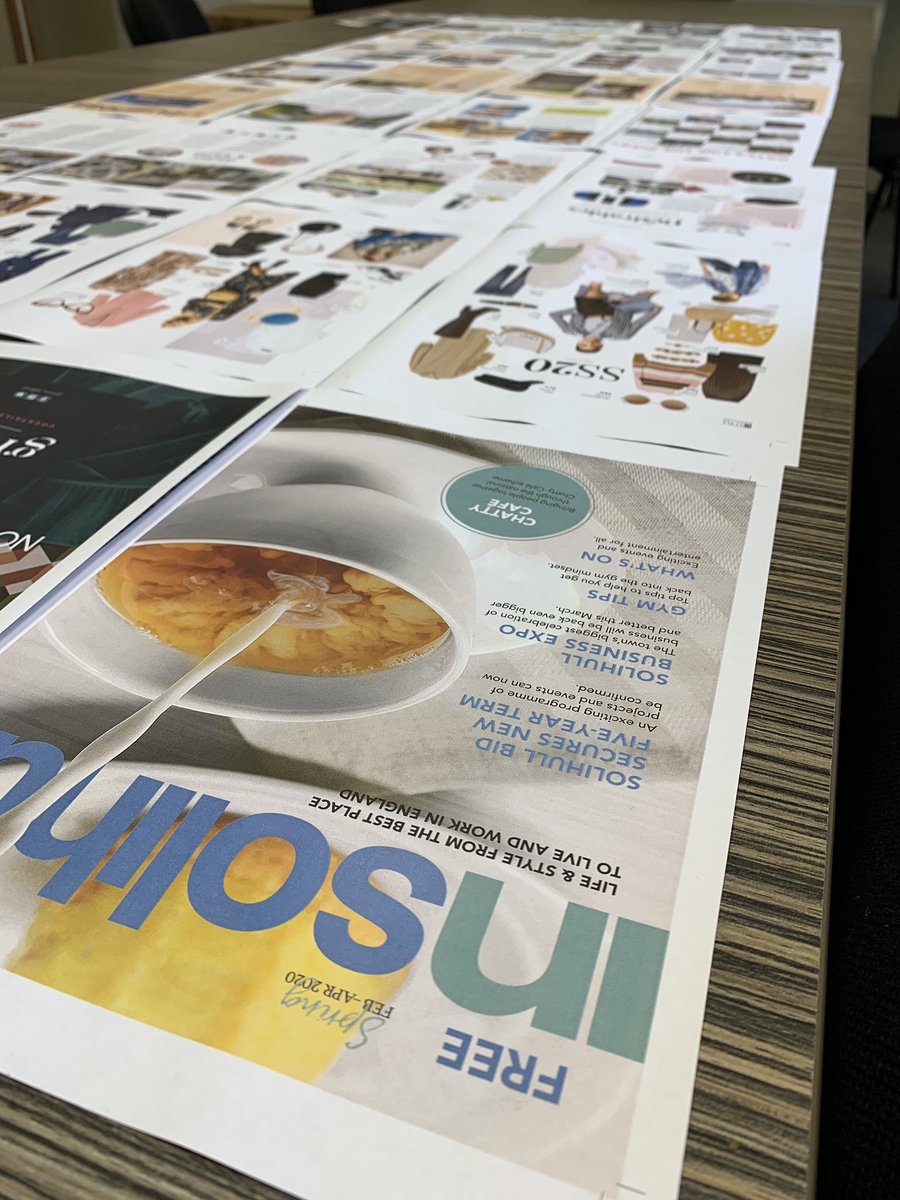 AmyyHubbard's tweet photo. Sneak peek of the #InSolihull magazine, which is off to print today. Look out in the first week of Feb to get your hands on a free copy 👏🏼 #solihull @SolihullBID https://t.co/eW9IPczOX3