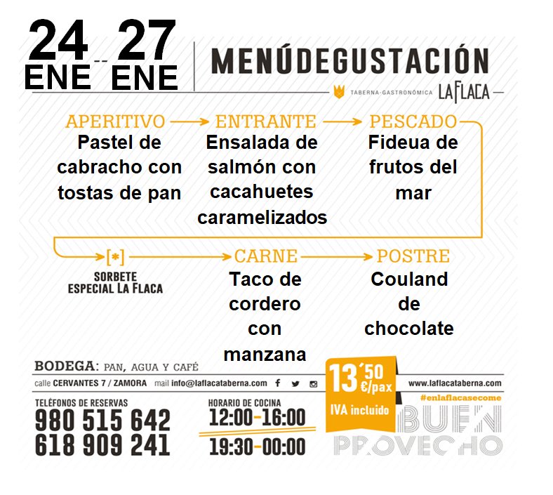 Hemos vuelto del descanso vacacional!!!! Pero ya tenemos todo listo para empezar a disfrutar de vuestra compañía!!! Os apetece una rico #menu para el #finde ???? Aquí tenéis la respuesta...........
