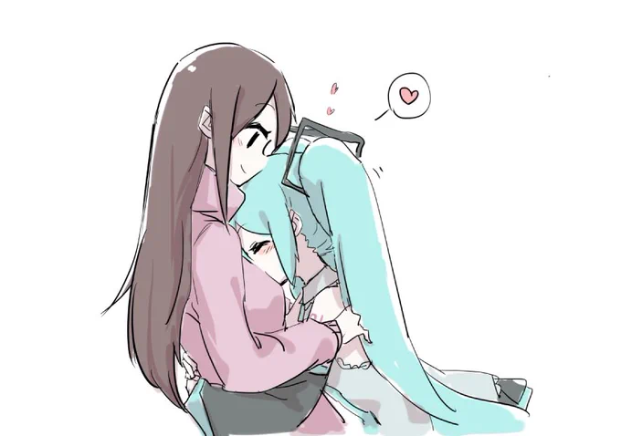 女マスターと初音ミク 