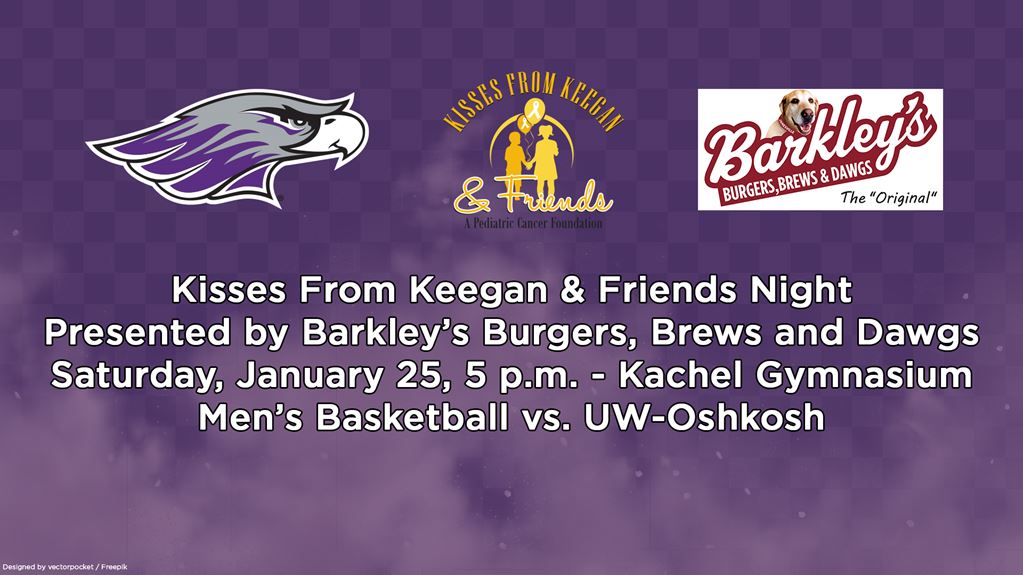 UWWMensHoops's tweet photo. We're excited to welcome Kisses From Keegan &amp; Friends to tomorrow's game against UW-Oshkosh; learn more about how you can help this local pediatric cancer foundation: https://t.co/HbvohcWY2C || #d3hoops https://t.co/s4L265Vh5D
