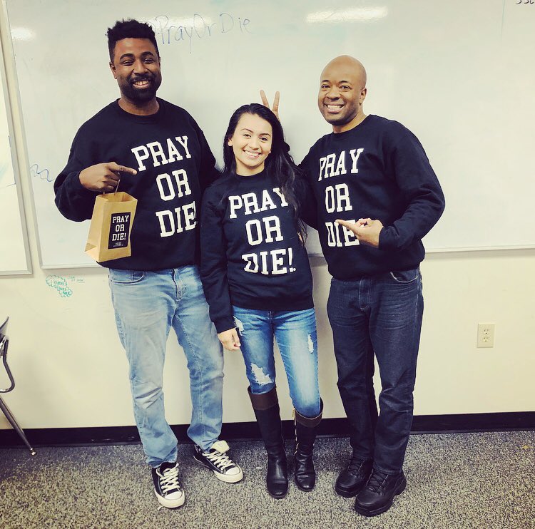 PrayOrDie's tweet photo. This was unplanned today at workβΌοΈ none of us talked about doing this I promise.
-Please Put Prayer ππΎ back into the school systemsβΌοΈ
#Educators #TeachersOfAtlanta #AtlantaEducators
#PrayOrDie https://t.co/4OTvFTeEHI