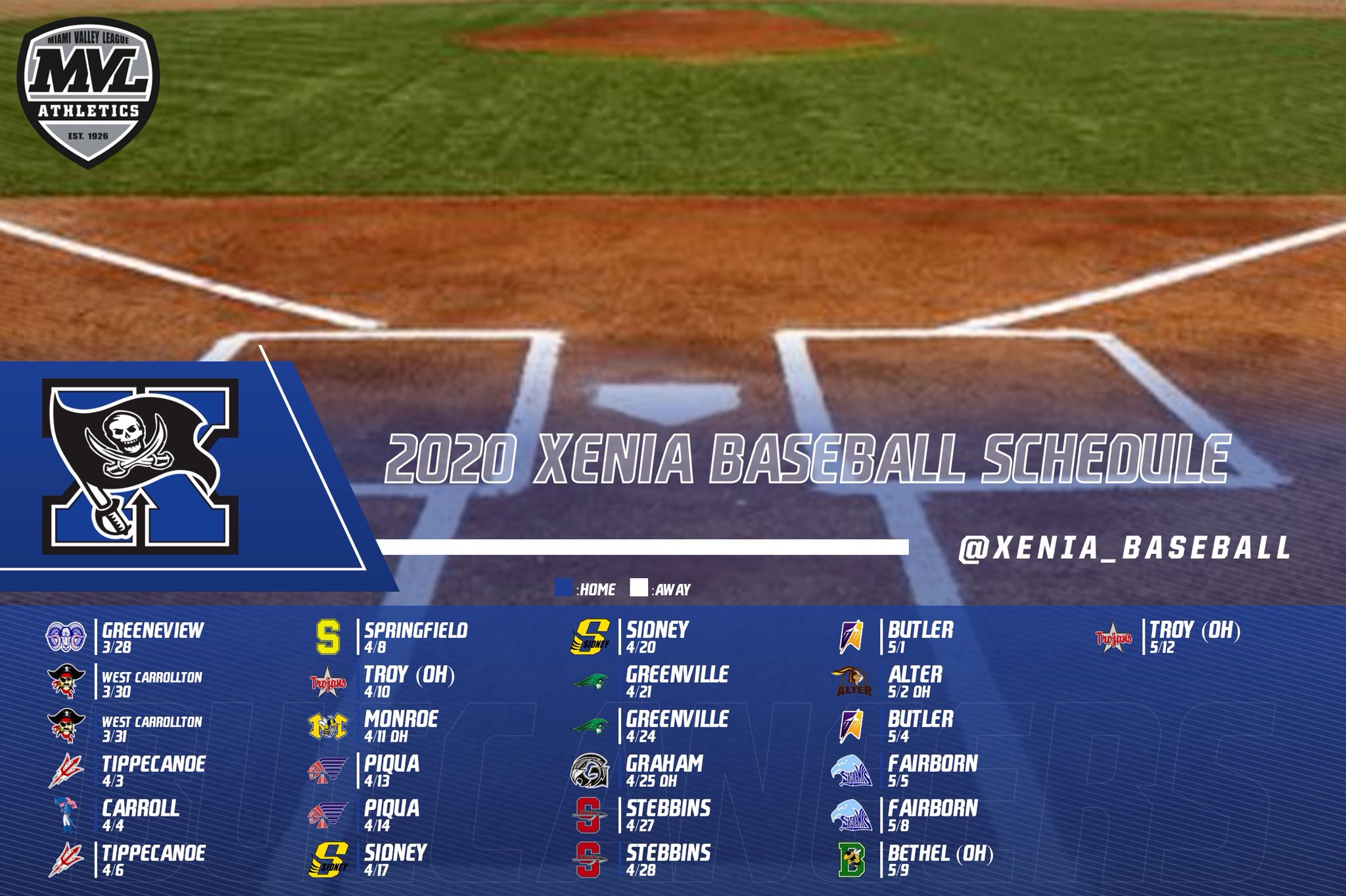Xenia Athletics on Twitter "Here is a sneak peak of Xenia_Baseball