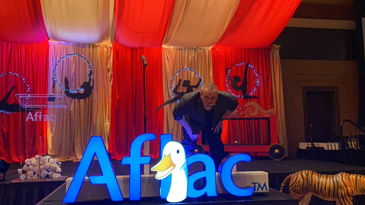 Had a great time #swordswallowing to kick off the Aflac yearly meeting!
