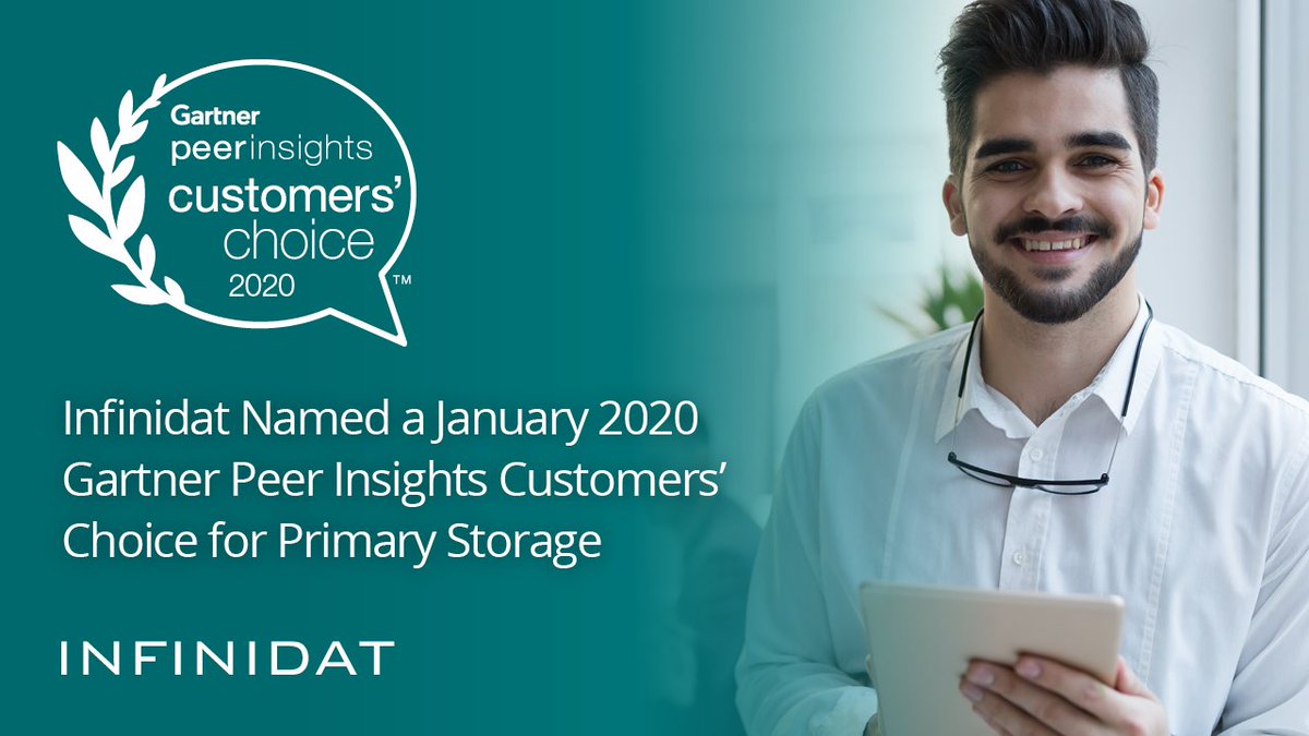 Infinidat's tweet photo. ✉️The results are in! Infinidat has been recognized as a January 2020 Gartner Peer Insights Customers' Choice for Primary Storage! https://t.co/ysrJlBPWxG https://t.co/eeM3NHrmXa