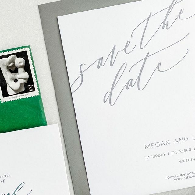 Fig2Design's tweet image. Lots of date saving around here! So excited to work with our newly engaged couples and industry friends on all the beautiful weddings planned for this year. 💚 calligraphy by @jess.mcsweeney ift.tt/2RQ1v4Z