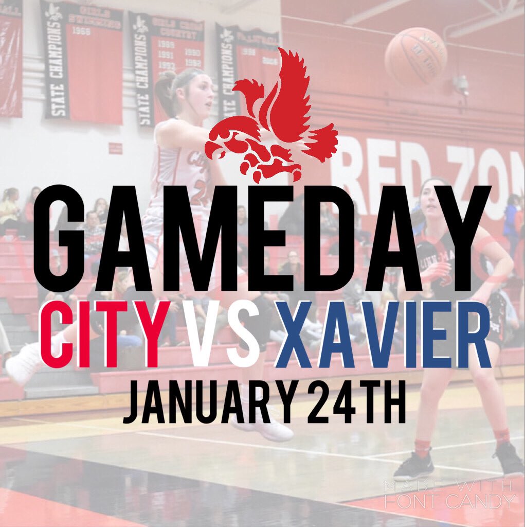CityHighGBB's tweet photo. Games are on for tonight! All 3 levels take on Xavier at home. F/S at 5, JV at 6, and Varsity at 7:30. It’s a big one so we need @CHSssection2019 to be loud! https://t.co/qYXDeCVIQo