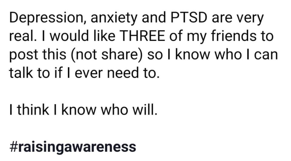 #RaisingAwareness #PTSD #BeThereForOthers