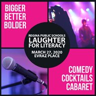 IMitchell14's tweet photo. March 27th join us of summer success reading camps. Comedy, Cocktails and Cabaret hosted by Regina Police Chief Evan Bray. Entertainment from Glen Sawatzky, Comedian Sean Lecomber and Fogdog! Tickets are $30 @ https://t.co/cAnnRe4ExM. See you there! https://t.co/wESJ5GP6fE