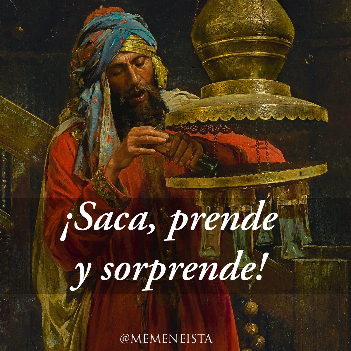 memeneista's tweet photo. 📜Título: LIGHTING THE LAMP 👨‍🎨Autor: Antonio Maria Fabres y Costa 🕰Año: 1860
🏛Ubicación: Desconocido 
🔊 Tema: "Saca, prende y sorprende " by: @culturaprofetic

#artmemes #memeart #memesinspanish #memesespañol #memeneista #memesart https://t.co/COQxjhoRGz