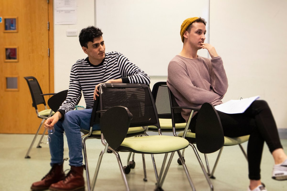 guythemusical's tweet photo. •bzbz• hey you two! I thought this was a rehearsal, not Fashion Week! 👑 #HiHeyHELLO https://t.co/9dUU1eFE6W