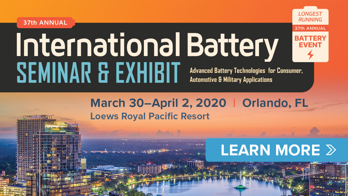 CEnertech's tweet photo. Final Day to Save up to $400 at the International Battery Seminar in Florida! Don't miss the Plenary Keynote from Nobel Laureate Stanley Whittingham, plus 35+ presentations from OEMs &amp; battery developers. https://t.co/kZLaXlvbRT #FloridaBattery20 #batteries #Lithium https://t.co/ctg8R4suHG
