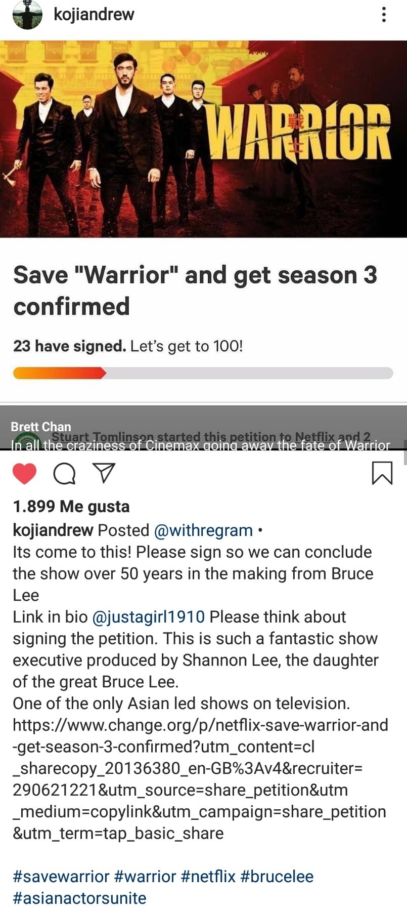 Petition · Save Warrior and get season 3 confirmed ·