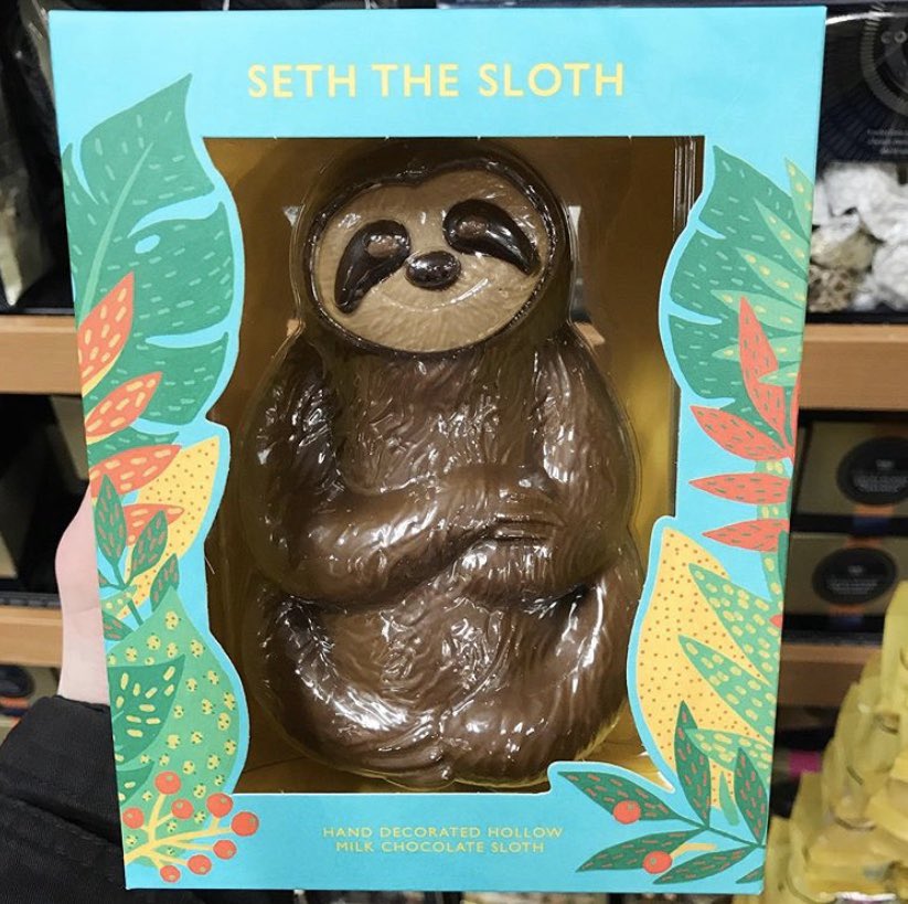 noshpot1's tweet photo. SETH THE SLOTH!!
#easterchocolate #chocolate #gifting #seththesloth #seth #easter #sloth
#marksandspencerfood #marksandspencerchocolate #mymarksfave #ThisIsNotJust https://t.co/5U74gmfiEh