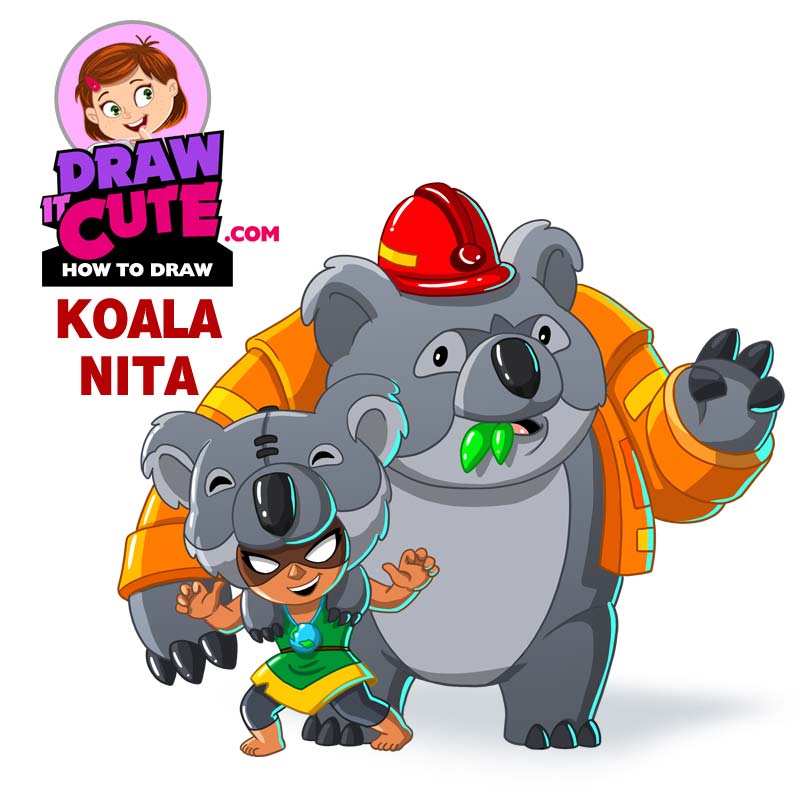 How to draw Koala Nita skin Brawl Stars Super easy drawing tutorial ... htt...