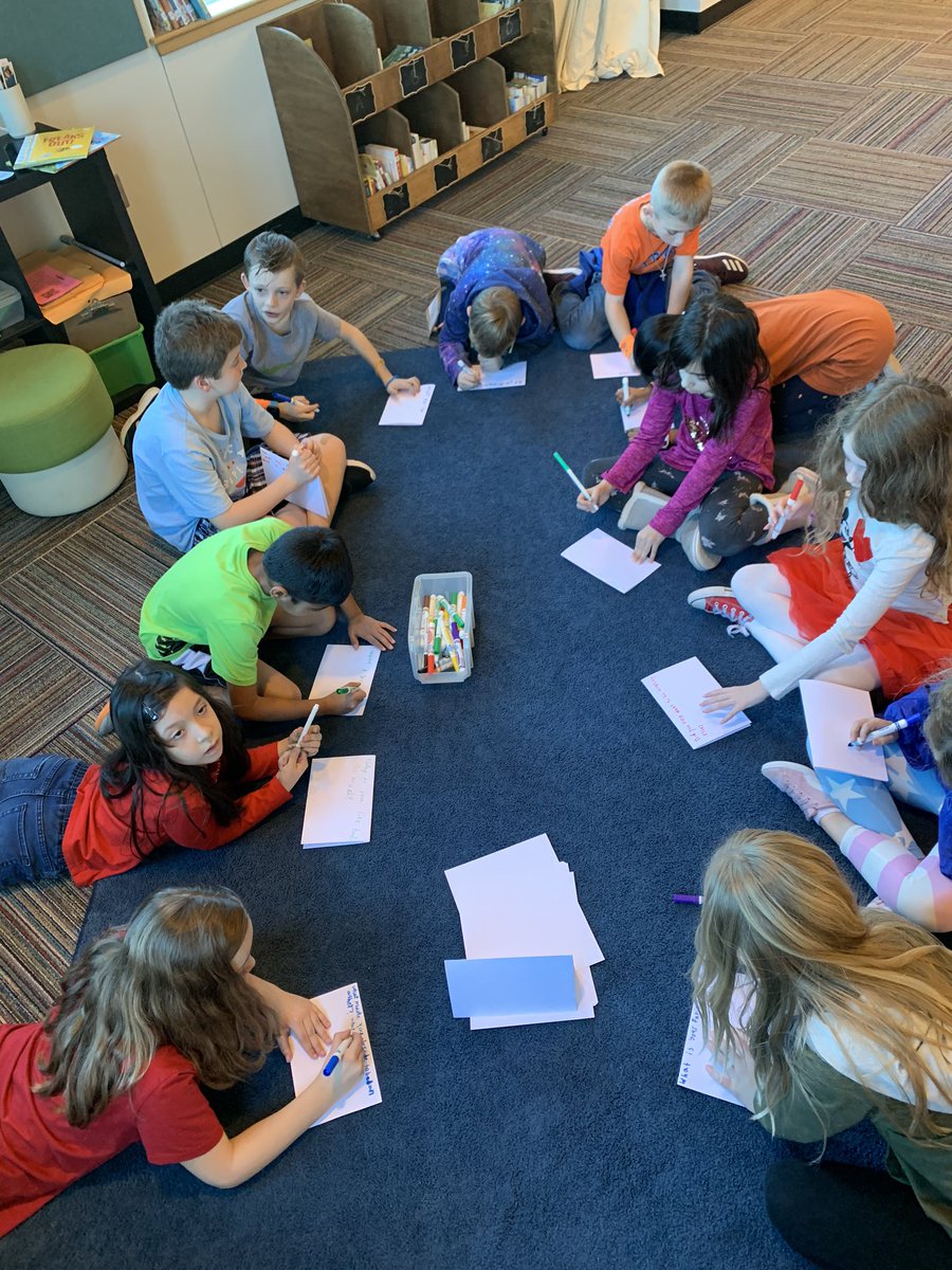 #bpecats 2nd graders are SO excited to eat lunch next week with <a href="/Troycummings/">Troy Cummings</a>! They thinking of some great questions for our visiting author-strator! <a href="/LibrariesRRock/">RRISD Lib Services</a> #librariesrrock