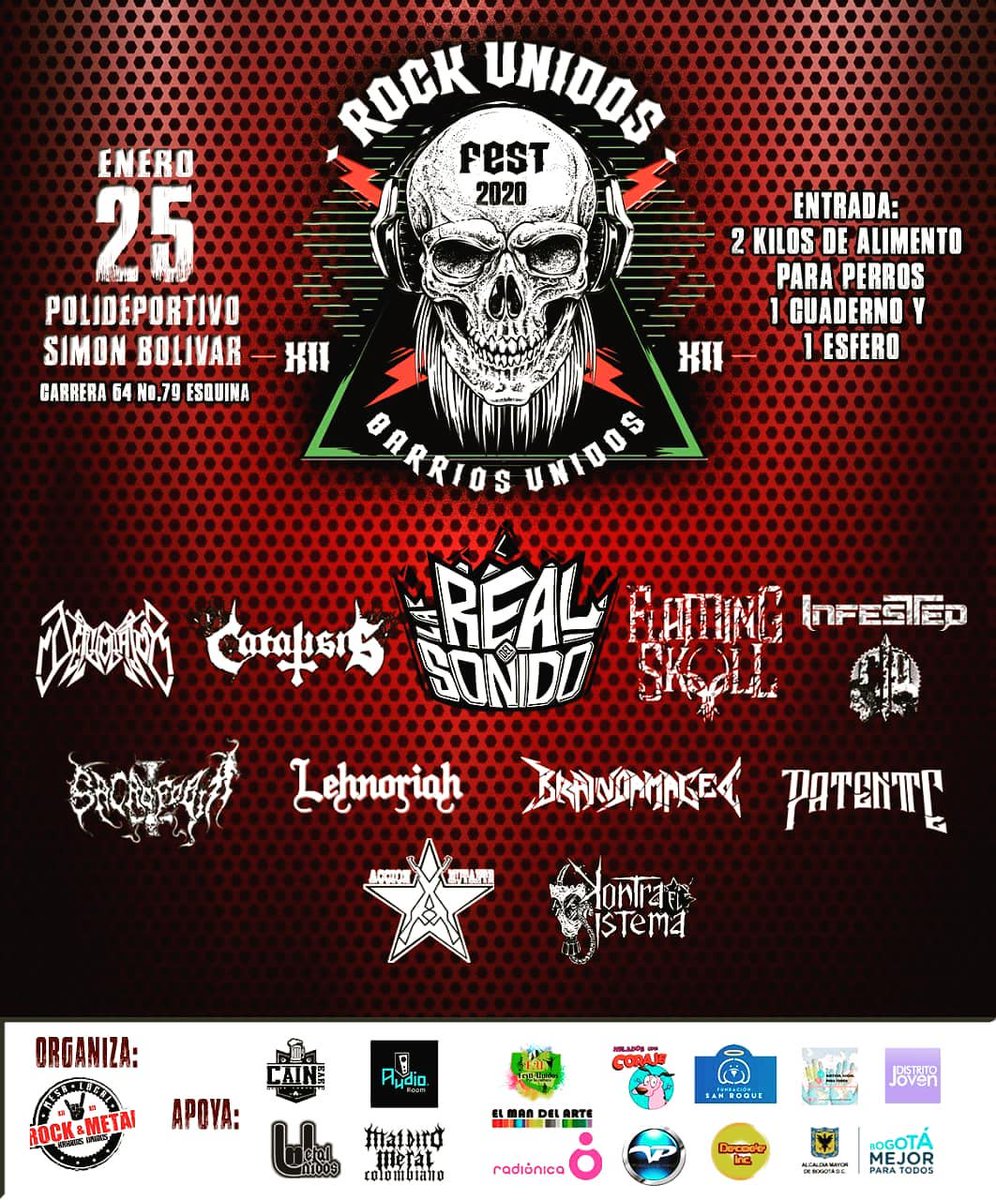 braindamagedbd's tweet photo. ☢️☣️Los esperamos en el festival #rockunidos en #barriosunidosbogota con todo el metal y la energía! Lleva dos kilos de alimentó para perro, 1 cuaderno y 1 esfero, rock Unidos por una buena causa. @Malditometalcol @audioroombogota #metalunidos #metal #thrash #braindamaged #bogota https://t.co/YNcHsA1oqZ