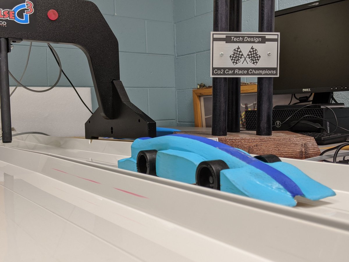 tech_swc's tweet image. Congrats to Dawson Woytaz for winning the TDJ Co2 car drag race challenge with a .564 sec time. 2nd place Orian Falk-Dotan, 3rd place Thanasi Macris. Job well done!!